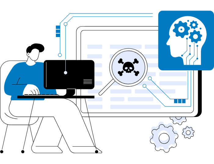 Illustration de la surveillance 24/7 et de la gestion des risques cyber